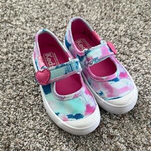 Keds Harper Tie Dye Blue and Pink Mary Jane Flats 5 Toddler